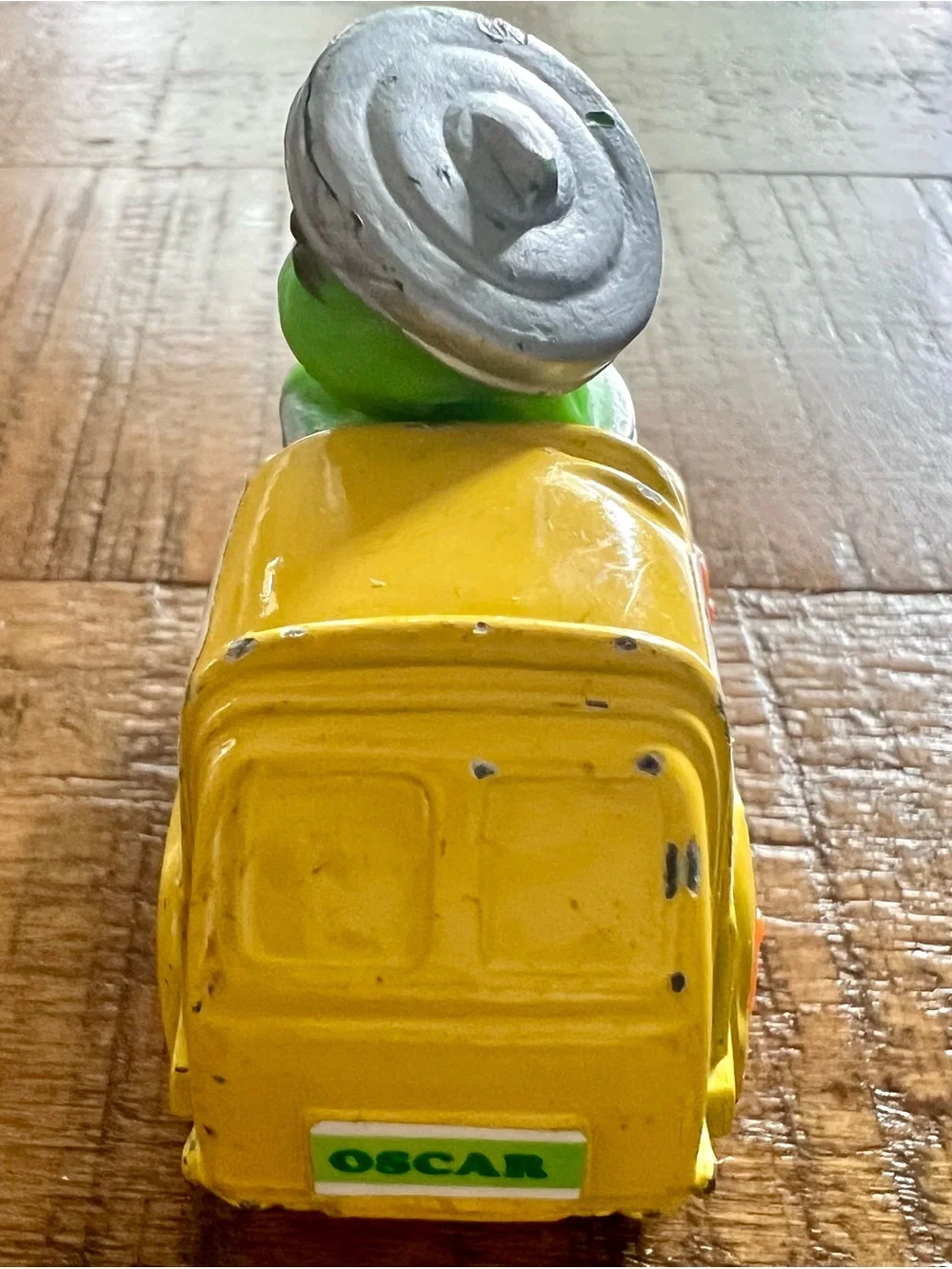 Vintage Sesame Street Oscar the Grouch 1982 Diecast Truck & 1998 PCV Grouch